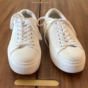 ABEO Jumpstreet Sneaker / White Canvas with White Soles / Size 9